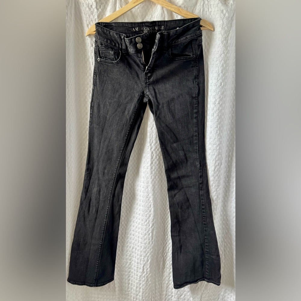 Vintage American Eagle Black Artist Flare Jeans, Sz. 4L